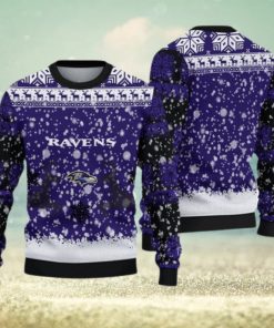 Baltimore Ravens Christmas Reindeer Ugly Christmas Sweater Jumper AOP Gift For Fans