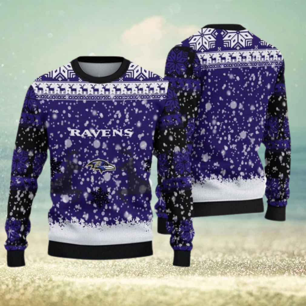 Baltimore Ravens Ugly Christmas Sweater 3D Gift For Fans