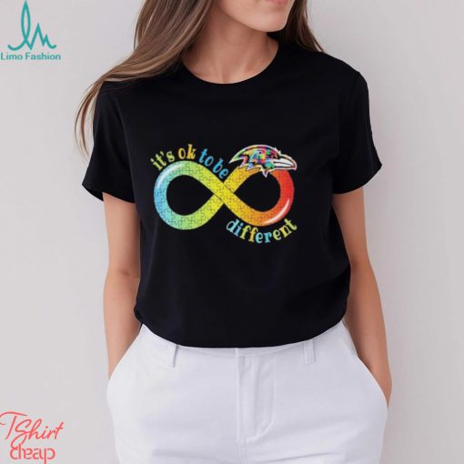 Baltimore Ravens It’s Ok To Be Different Autism Infinity T Shirt