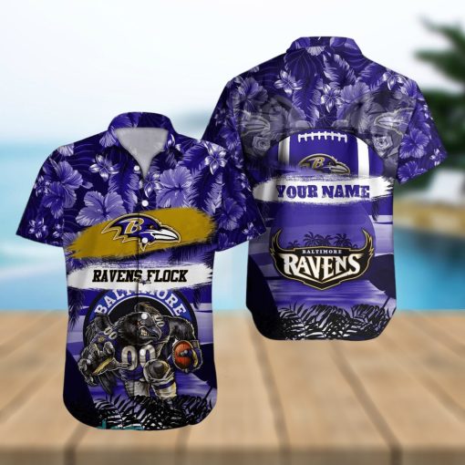 Baltimore Ravens NFL Hawaiian shirt Custom Name Summer Gift