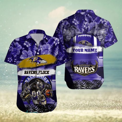 Baltimore Ravens NFL Hawaiian shirt Custom Name Summer Gift