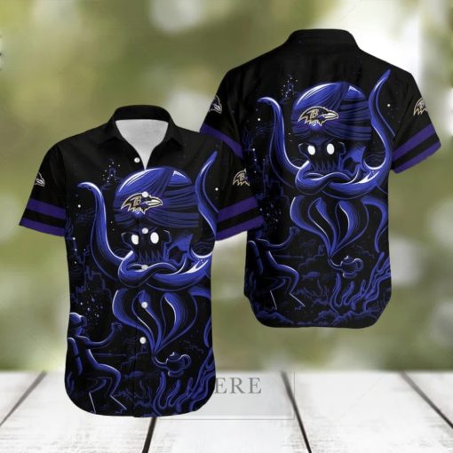 Baltimore Ravens Octopus Alibaba Genie Hawaiian Shirt Fans Gift For Halloween