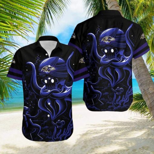 Baltimore Ravens Octopus Alibaba Genie Hawaiian Shirt Fans Gift For Halloween