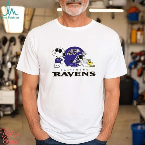 Baltimore Ravens Snoopy And Woodstock helmet 2023 T shirt