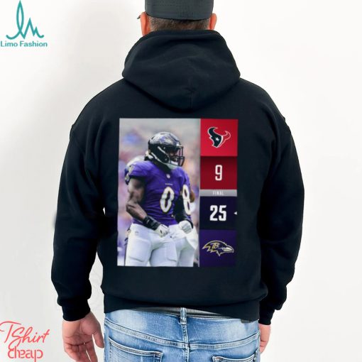 Baltimore Ravens Win 25 9 Houston Texans NFL Kickoff 2023 Final Score Shirt