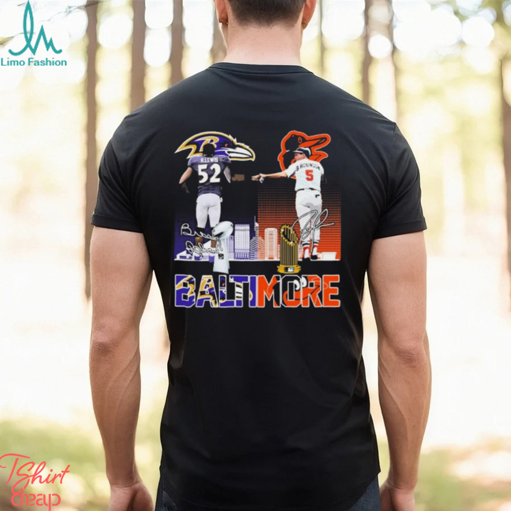 Baltimore Sports Ray Lewis Ravens And Brooks Robinson Orioles Signatures  Shirt, hoodie, sweater, long sleeve and tank top