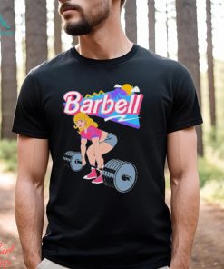 Barbie lifting barbell shirt