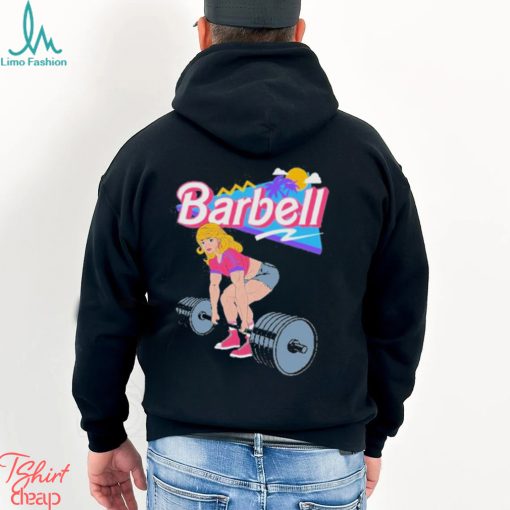 Barbie lifting barbell shirt