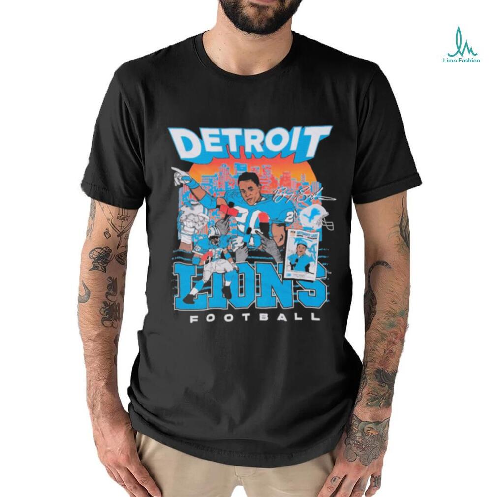 Barry Sanders Detroit Lions Vintage signature shirt - Limotees