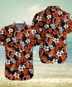 Baltimore Orioles Men's Shirt M Orange NFG Hawaiian All Over Print Button  Down