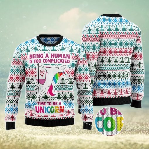 Be A Unicorn Ugly Christmas Sweater AOP All Over Printed Sweater