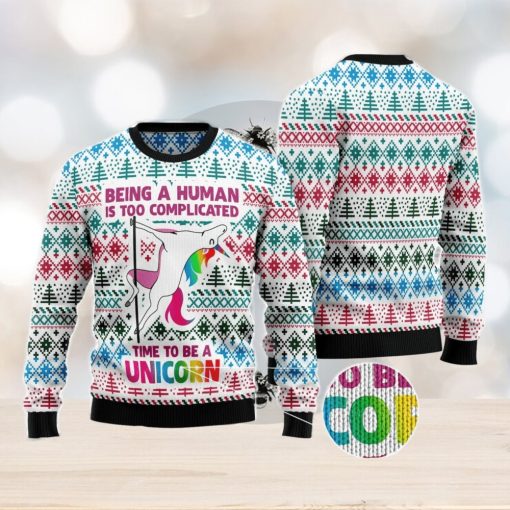 Be A Unicorn Ugly Christmas Sweater AOP All Over Printed Sweater