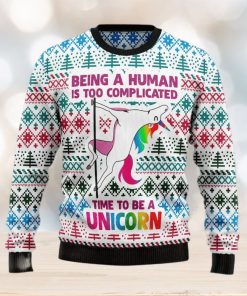 Be A Unicorn Ugly Christmas Sweater, All Over Print Sweatshirt, Ugly Sweater