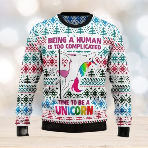 Be A Unicorn Ugly Christmas Sweater, All Over Print Sweatshirt, Ugly Sweater