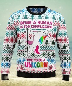 Be A Unicorn Ugly Christmas Sweater, All Over Print Sweatshirt, Ugly Sweater