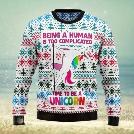 Be A Unicorn Ugly Christmas Sweater, All Over Print Sweatshirt, Ugly Sweater