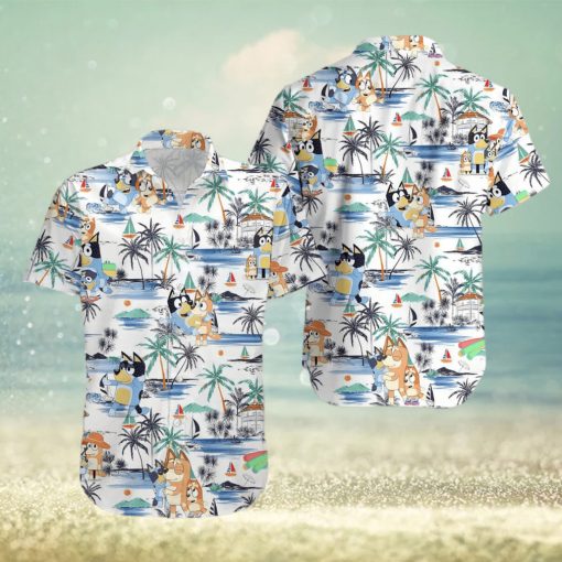 Beach Aloha Bluey Hawaiian Shirt Beach Gift For Dad