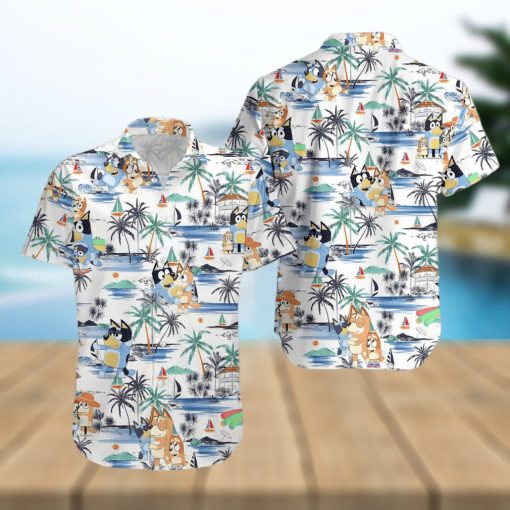 Beach Aloha Bluey Hawaiian Shirt Beach Gift For Dad