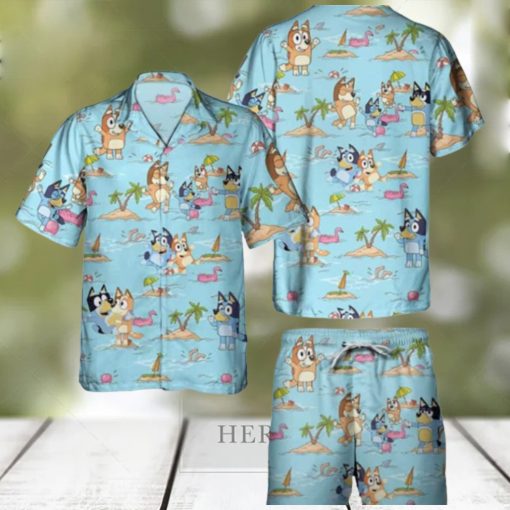 Beach Aloha Bluey Hawaiian Shirt Gift For Summer Holiday