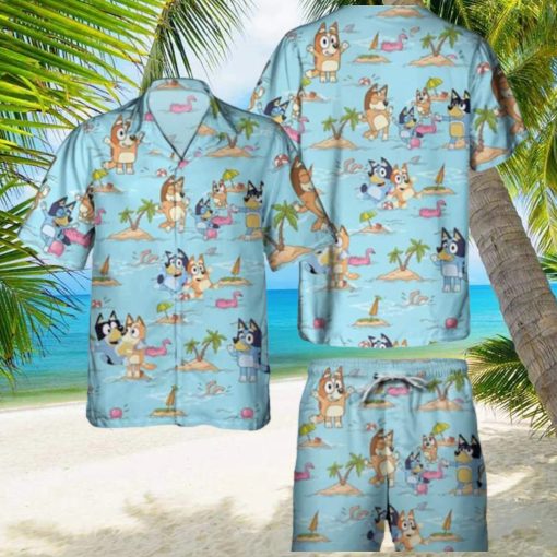 Beach Aloha Bluey Hawaiian Shirt Gift For Summer Holiday