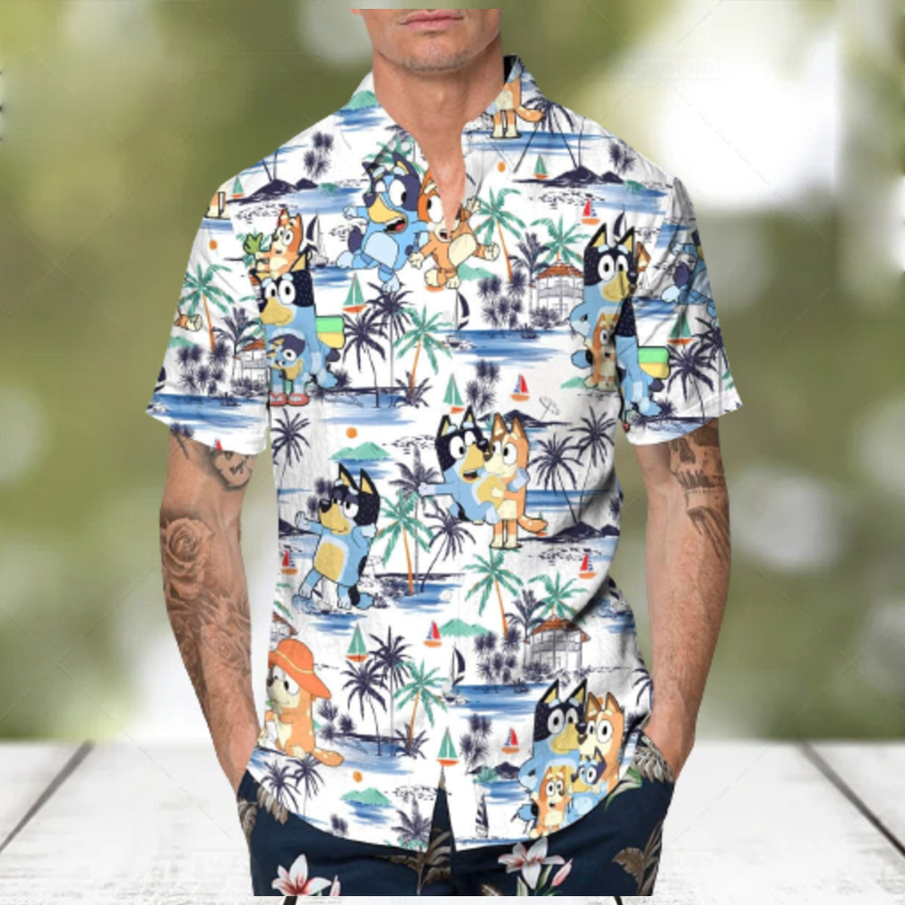 Bluey Beach Cute Aloha Summer Hawaiian Shirt