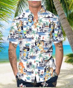 Beach Aloha Bluey Hawaiian Shirt Palm Tree For Summer Lovers