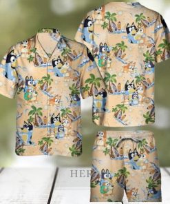 Beach Aloha Bluey Hawaiian Shirt Trendy Summer Gift