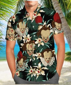 Beach Aloha Pennywise Hawaiian Shirt Gift for Horror Movie Lovers