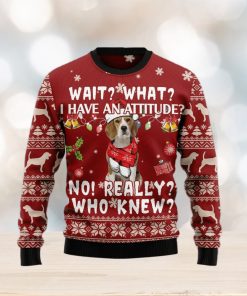 Beagle Attitude Ugly Christmas Sweater Gift Men Women