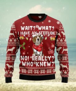 Beagle Attitude Ugly Christmas Sweater Gift Men Women