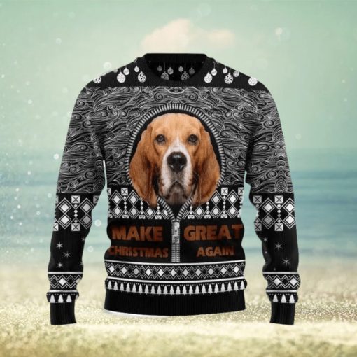 Beagle Make Great Again Ugly Christmas Sweater 3D Gift Christmas Funny