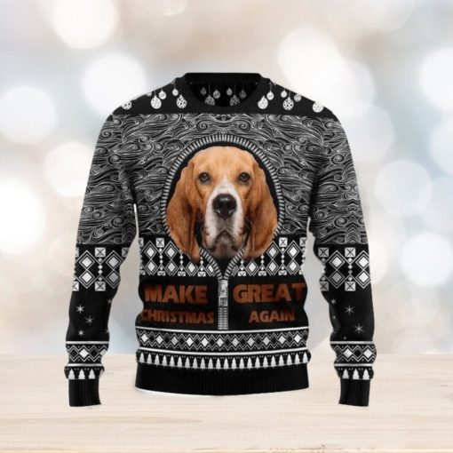 Beagle Make Great Again Ugly Christmas Sweater 3D Gift Christmas Funny