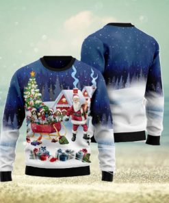 Beagle Santa Sled Ugly Christmas Sweater AOP All Over Printed Sweater