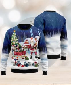 Beagle Santa Sled Ugly Christmas Sweater AOP All Over Printed Sweater