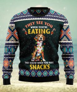 Beagle Snack Christmas Gift Ugly Christmas Sweater Xmas Holiday