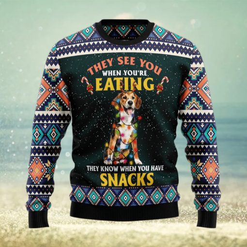 Beagle Snack Christmas Gift Ugly Christmas Sweater Xmas Holiday