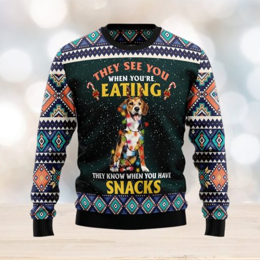 Beagle Snack Christmas Gift Ugly Christmas Sweater Xmas Holiday