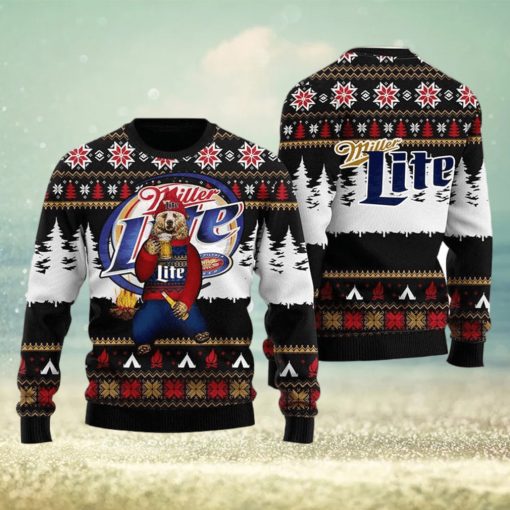 Bear Drinking Miller Lite Christmas Cute Christmas Gift for Men And Women