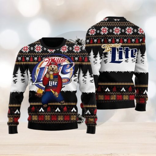 Bear Drinking Miller Lite Christmas Cute Christmas Gift for Men And Women