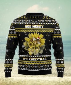 Bee Merry It‘s Time bee lover 3D Ugly Christmas Sweater Gift Men Women