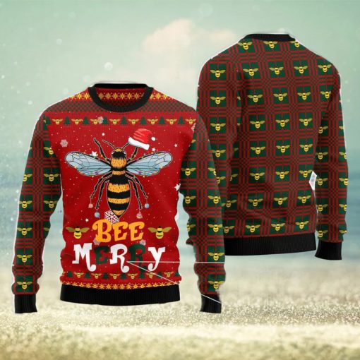 Bee Merry Ugly Christmas Sweater AOP All Over Printed Sweater