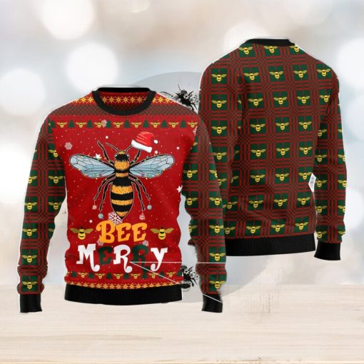 Bee Merry Ugly Christmas Sweater AOP All Over Printed Sweater