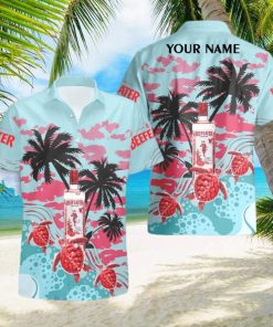 Beefeater Gin Turtles Palm Tree Hawaiian Shirt And Shorts Custom Name Special Summer Gift