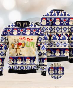 Beer Santa Pattern Ugly Christmas Sweater AOP All Over Printed Sweater