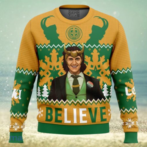 Believe Loki Marvel Ugly Christmas Sweater 3D Gift Christmas Funny