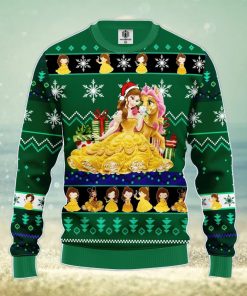 Bella Beauty And The Beast Ugly Christmas Sweater Green Amazing Gift Men And Women Christmas Gift