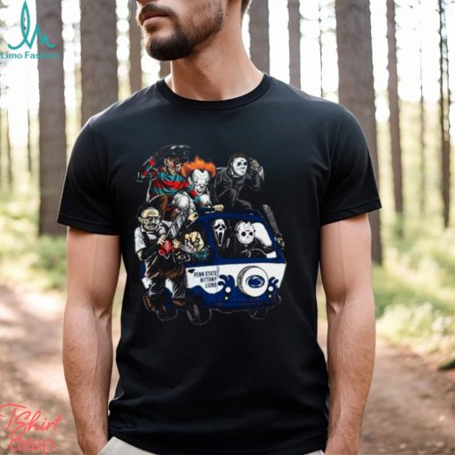 Best penn State Nittany Lions Horror Movies Characters Bus Halloween 2023 Shirt