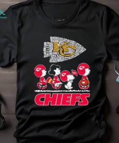 Big logo Peanuts characters Kansas City Chiefs shirt - Limotees