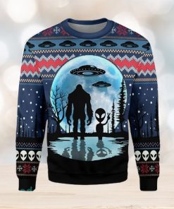 BigFoot Alien UFO Ugly Christmas Sweater Xmas Gift Men And Women Christmas Sweater