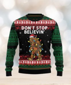 Bigfoot Don’t Stop Believing Ugly Christmas Sweater Gift Men Women